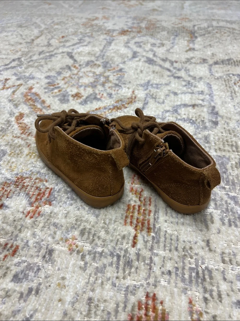 GAP Kids Suede Lace-Up/Zipper Ankle Boots